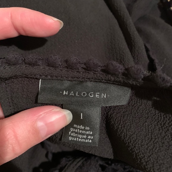 Halogen Nordstrom lace and crepe top large - Picture 6 of 9